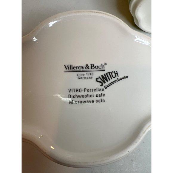 Villeroy Boch SWITCH 7 SUMMERHOUSE Cream Pitcher Sugar Bowl Set Yellow Green - Picture 12 of 12